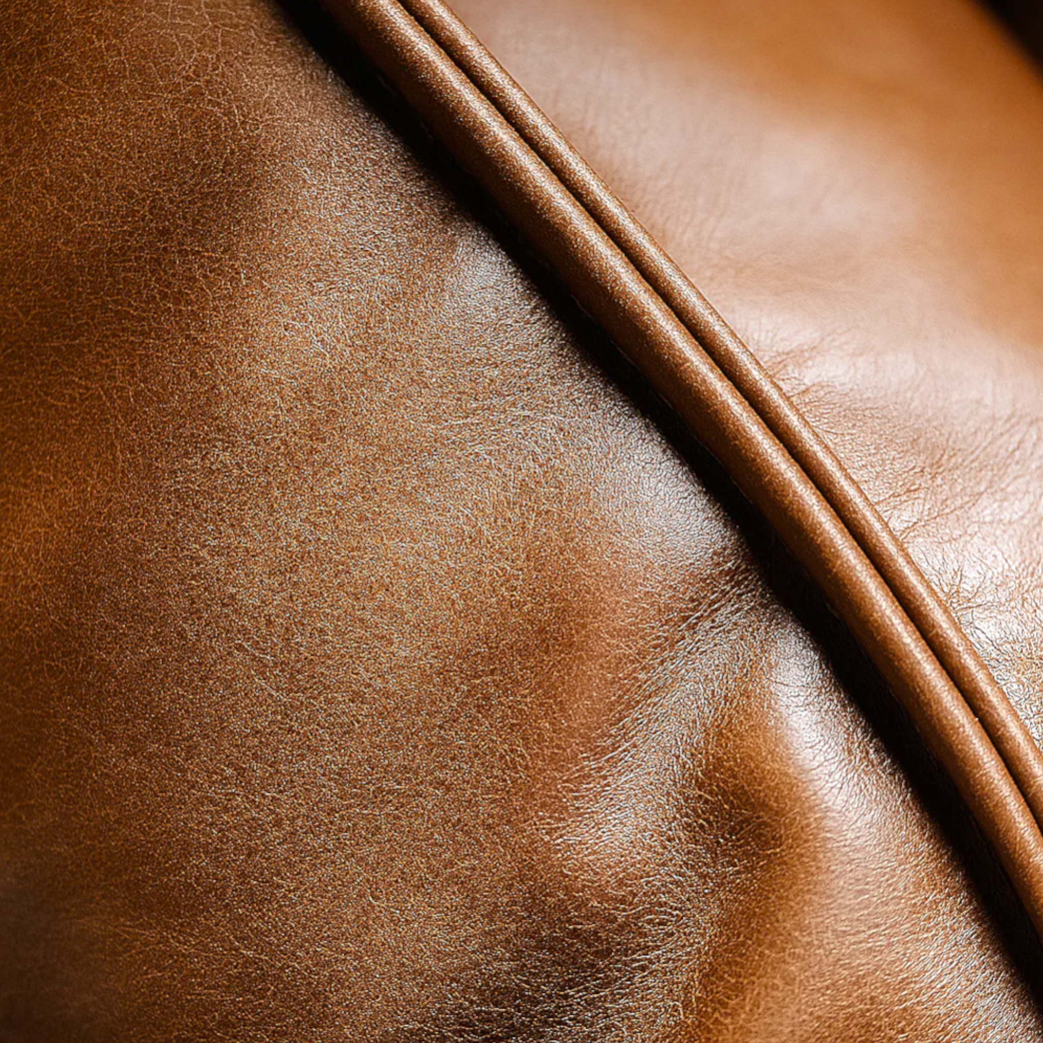 Close-up of brown leather texture