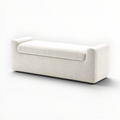White textured bench on a white background