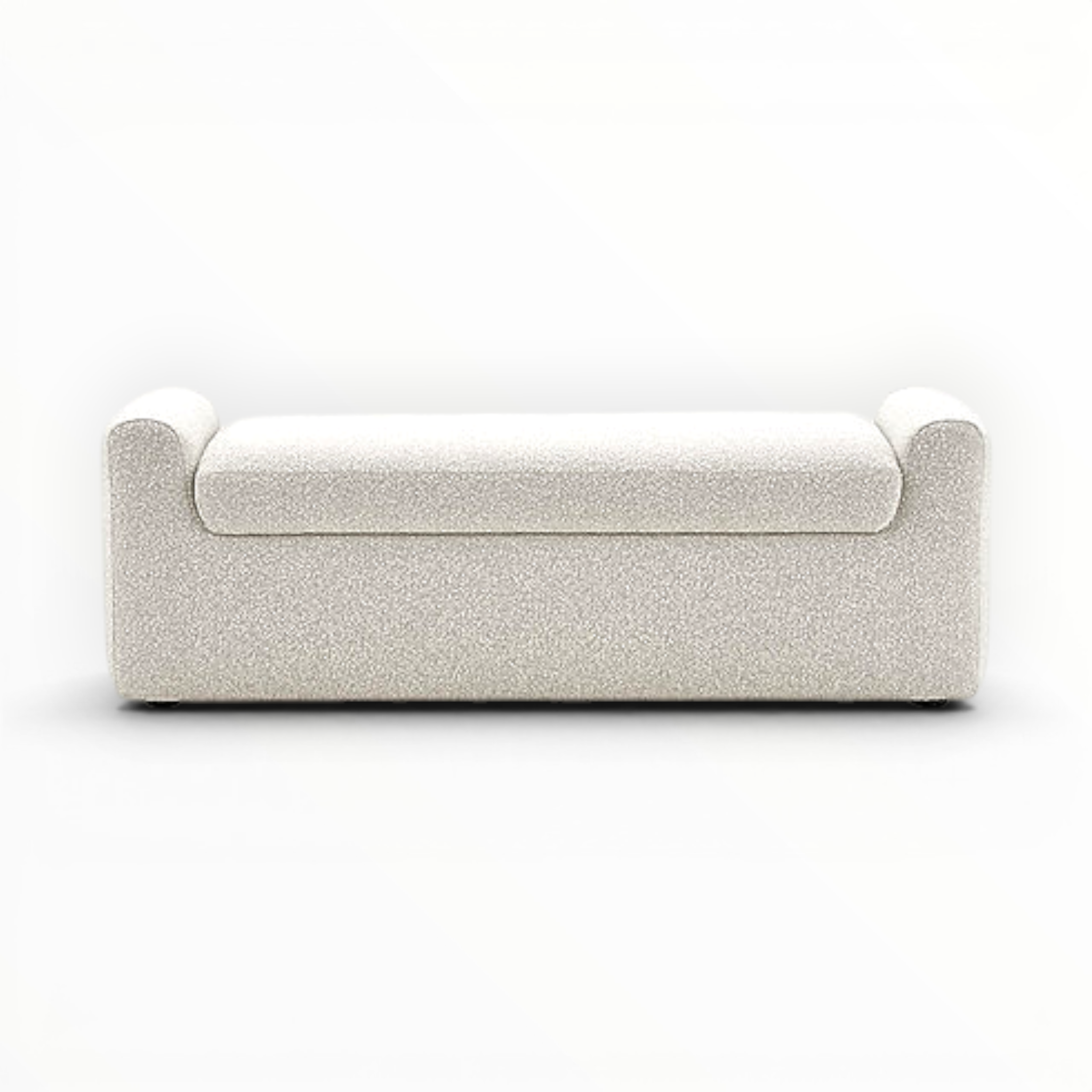 White bench on a white background