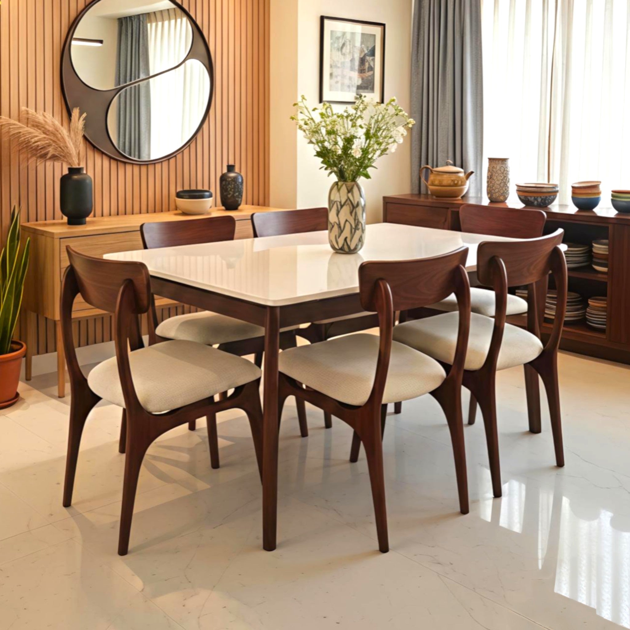 Cresta | Scandinavian Teakwood Dining Set