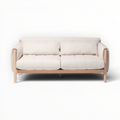 Loom 3 Seater Sofa | Exposed Teakwood Frame | Quilted Cushions