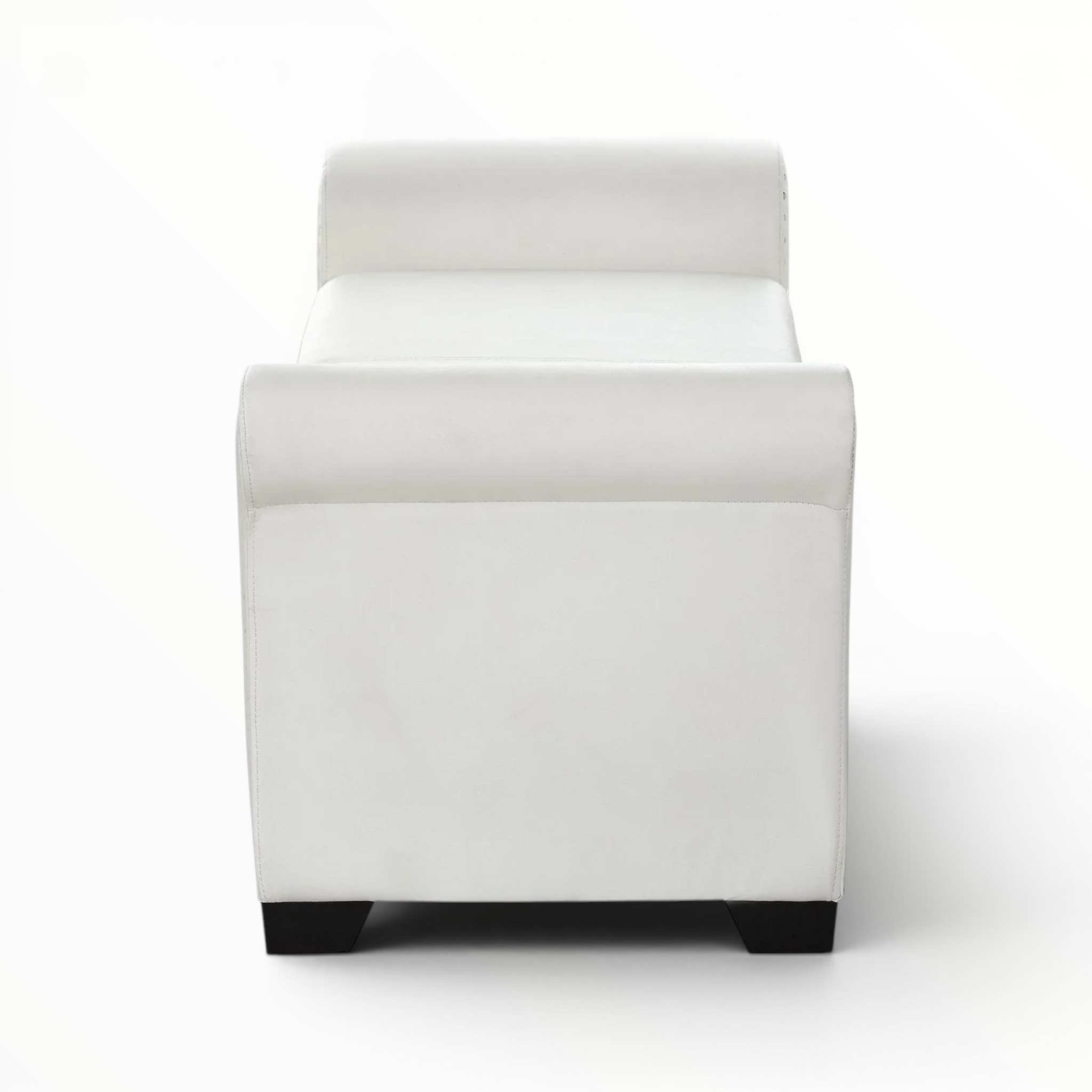 White upholstered chair on a white background