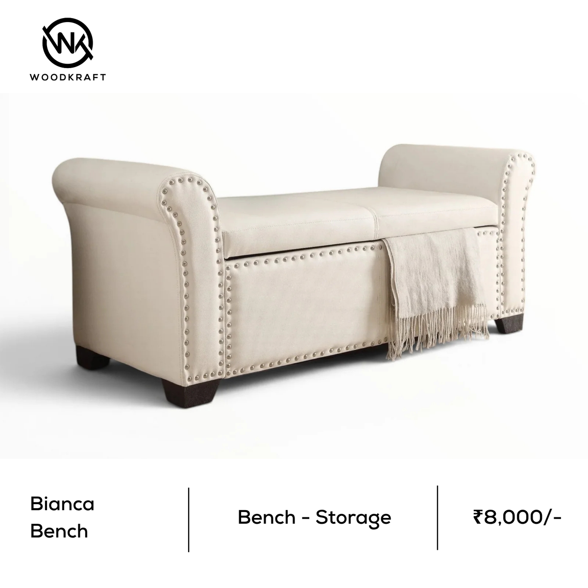 Bianca Upholstered Storage Bench