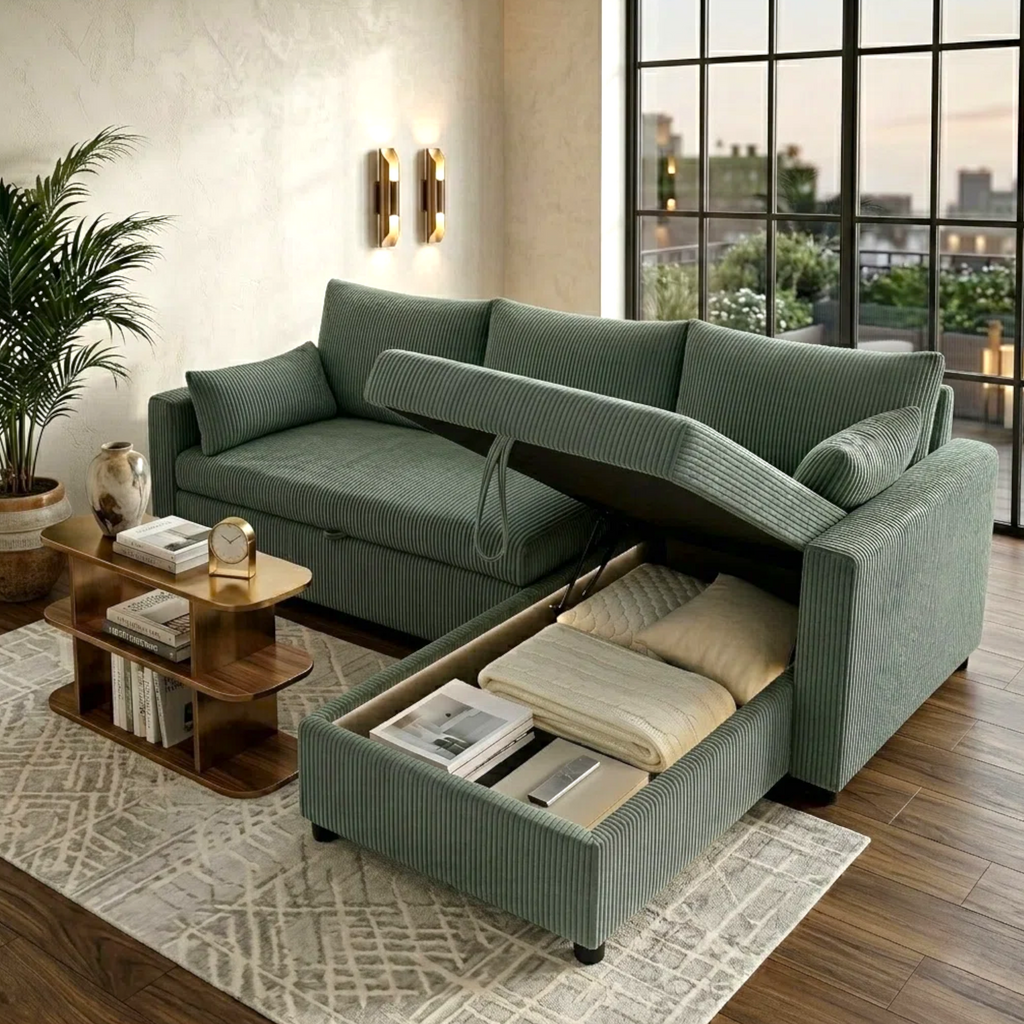 Burrow Sofa Cum Bed | Customisable | Woodkraft Studio | Hyderabad