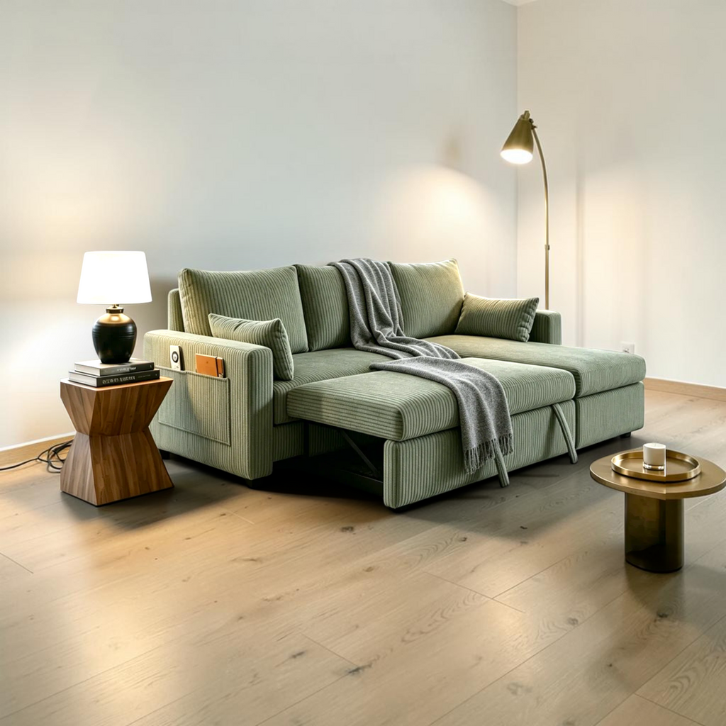 Burrow Sofa Cum Bed | Customisable | Woodkraft Studio | Hyderabad