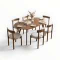 Cedar 6 seater dining set Scandinavian style teakwood and pine top Woodkraft Studio