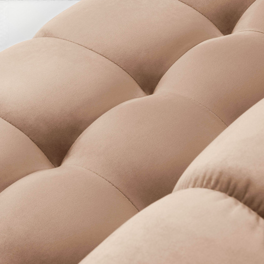 Cosmo 3 Seater Sofa | Deep-Buttoned Velvet Sofa in Hyderabad