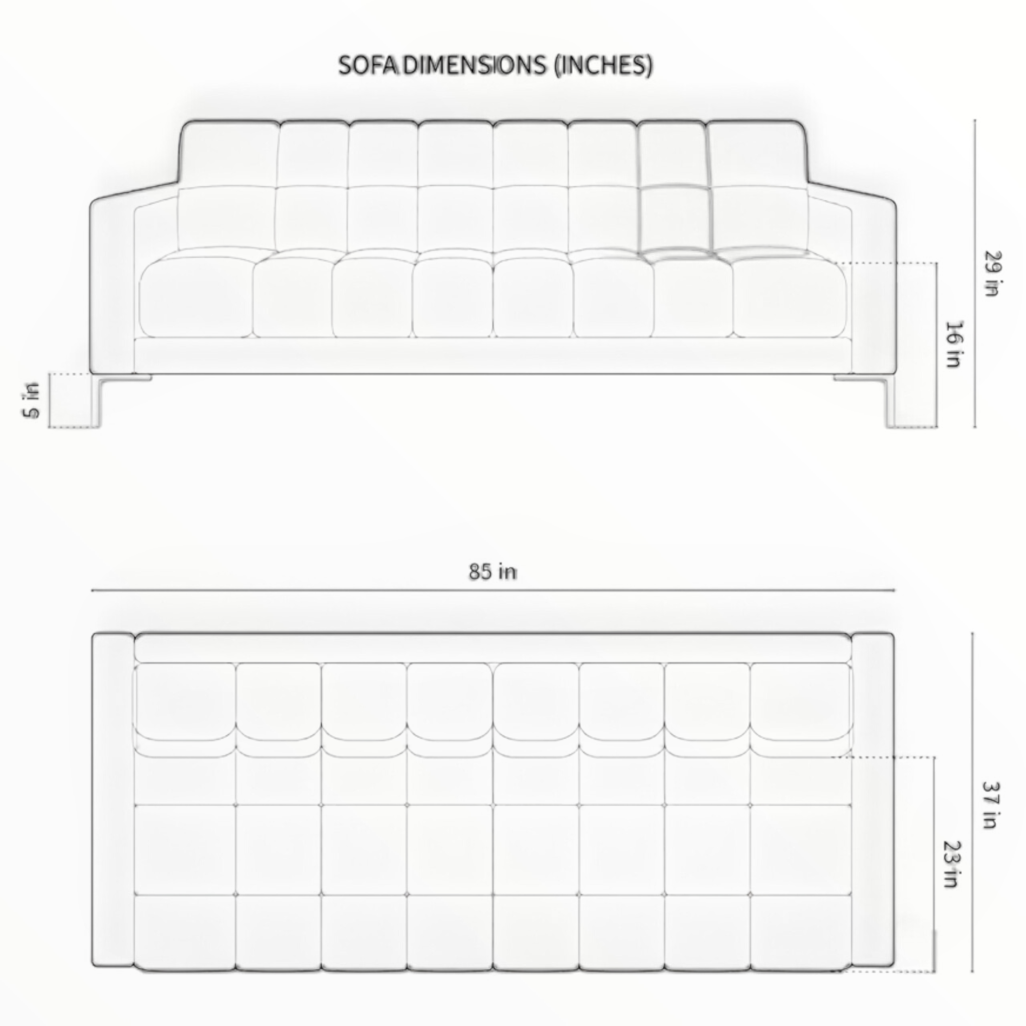 Cosmo 3 Seater Sofa | Deep-Buttoned Velvet Sofa in Hyderabad