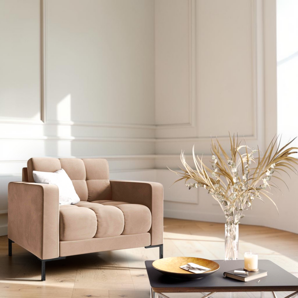 Cosmo Accent Chair | Deep-Buttoned Velvet Armchair in Hyderabad