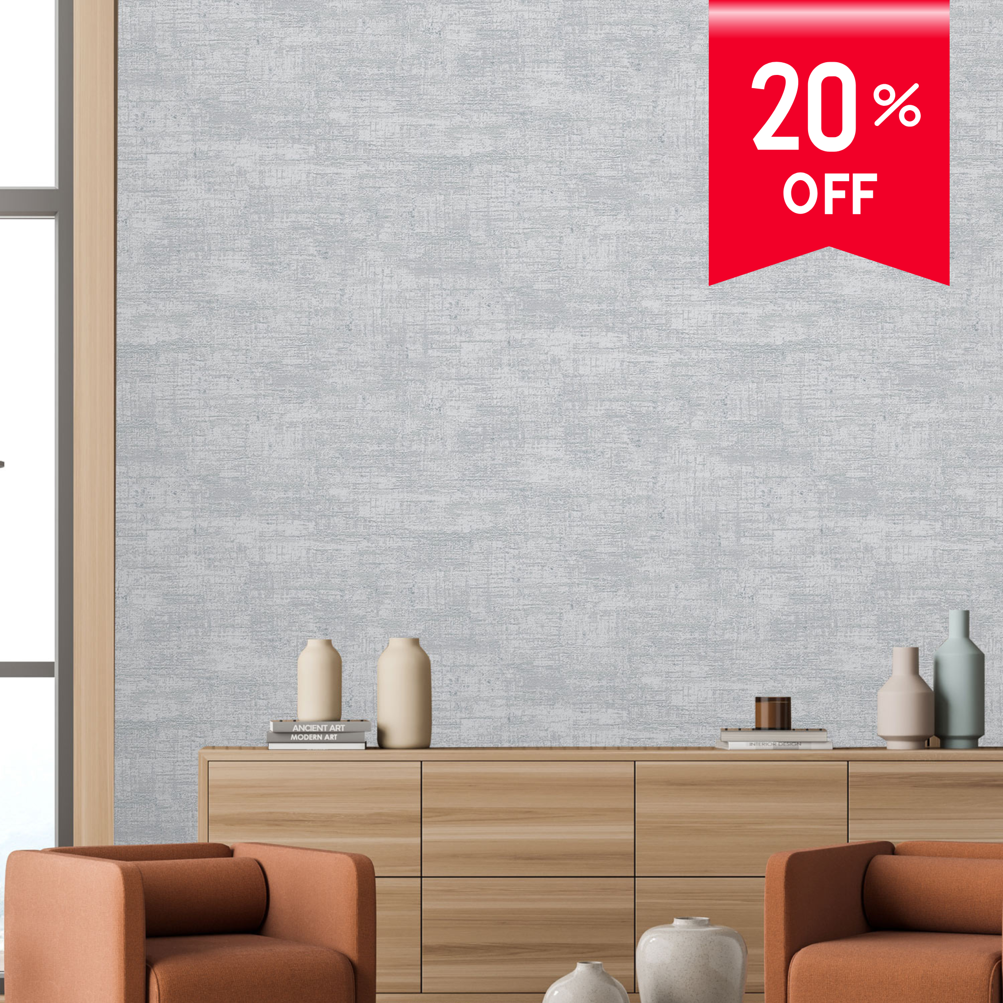 Creative Thought textured wallpaper 39657-2 in silver grey