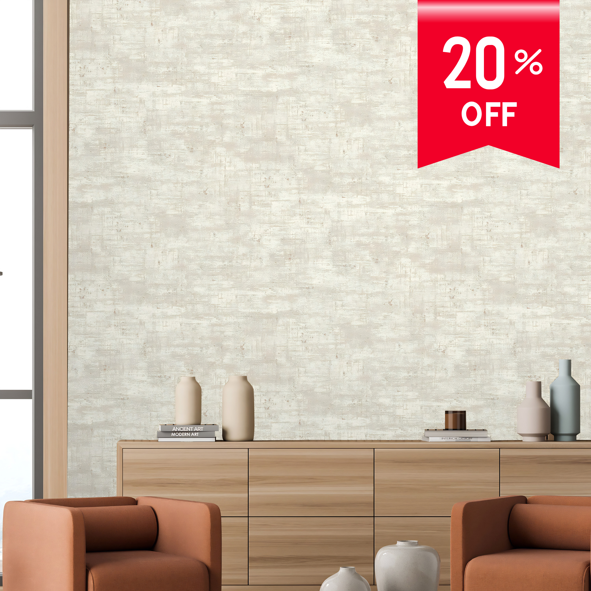 Creative Thought textured wallpaper 39657-5 in warm beige