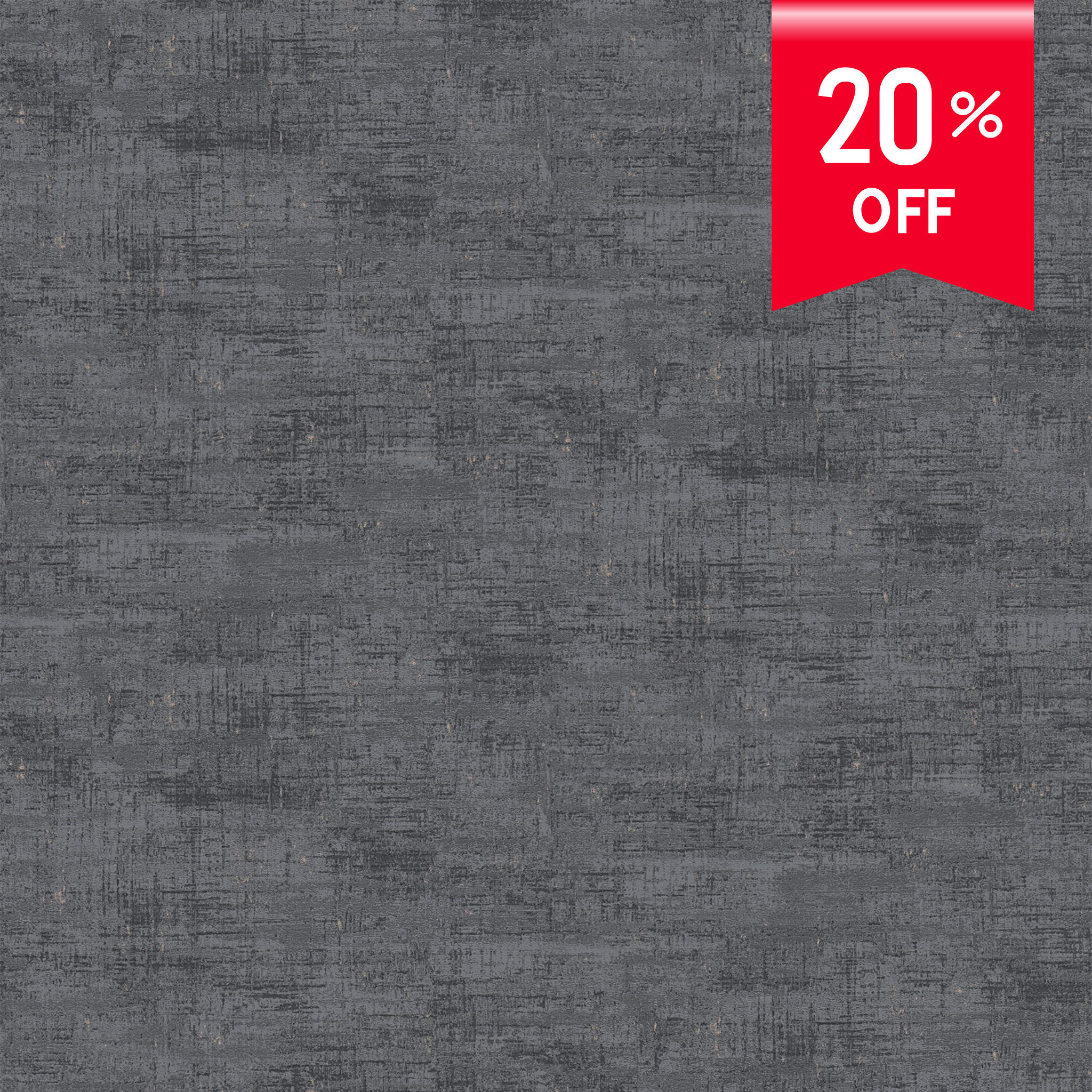 Close-up weave texture of Creative Thought charcoal grey wallpaper