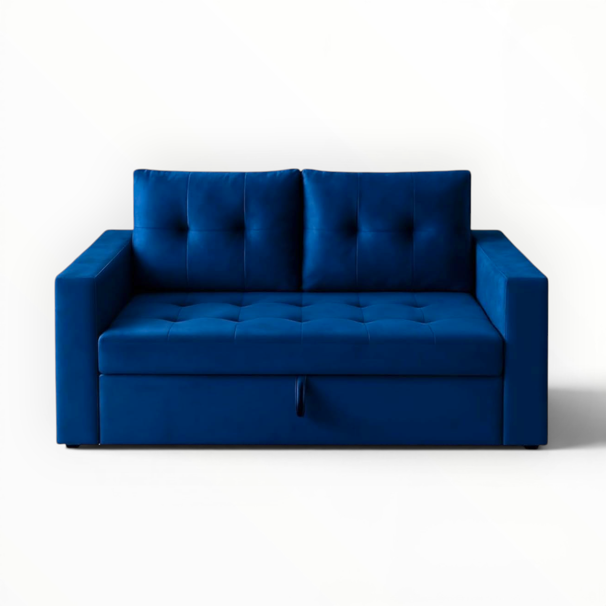 Blue sofa bed on a white background