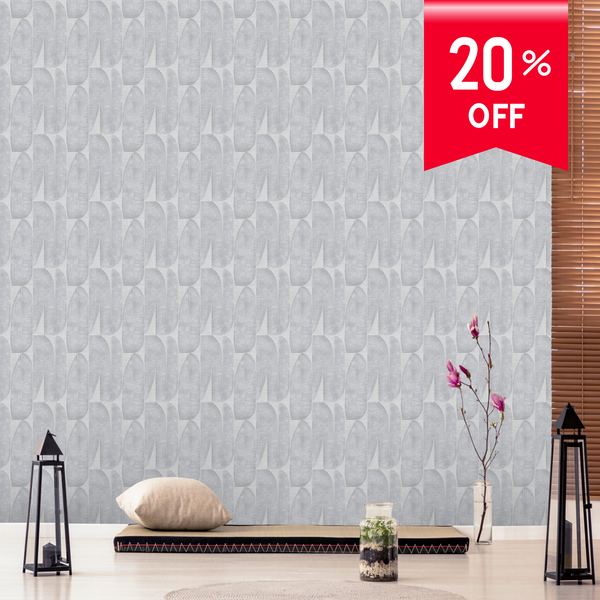 Distress Leaves Wallpaper Roll — Stories of Life by Excel | 5 Colourways