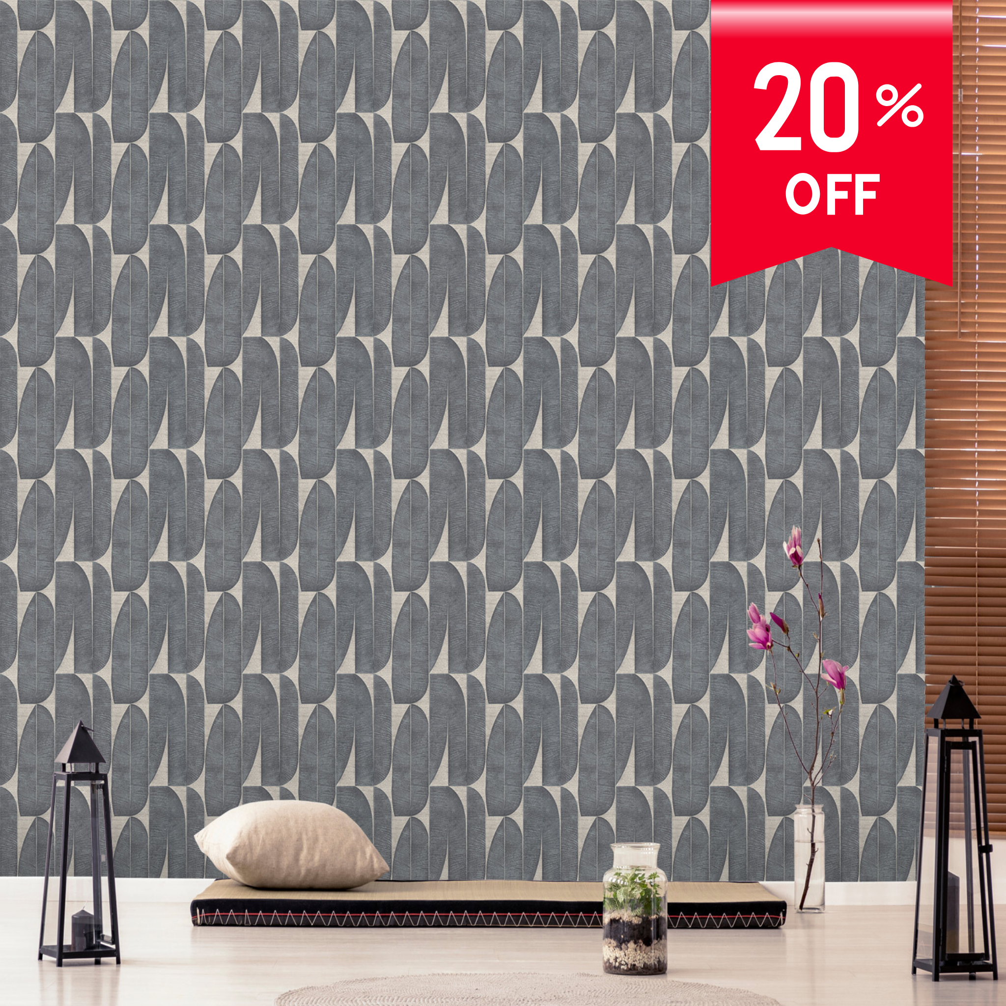 Distress Leaves Wallpaper Roll — Stories of Life by Excel | 5 Colourways