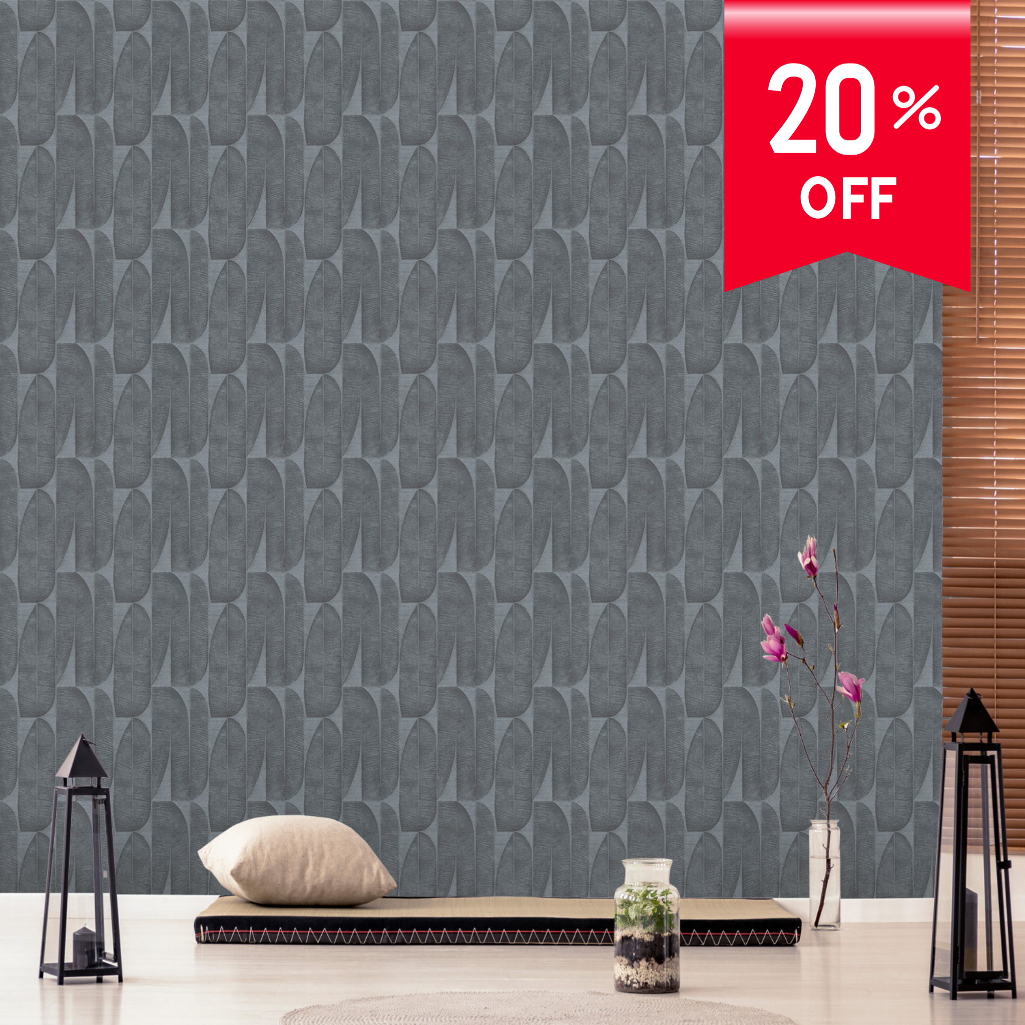 Distress Leaves Wallpaper Roll — Stories of Life by Excel | 5 Colourways