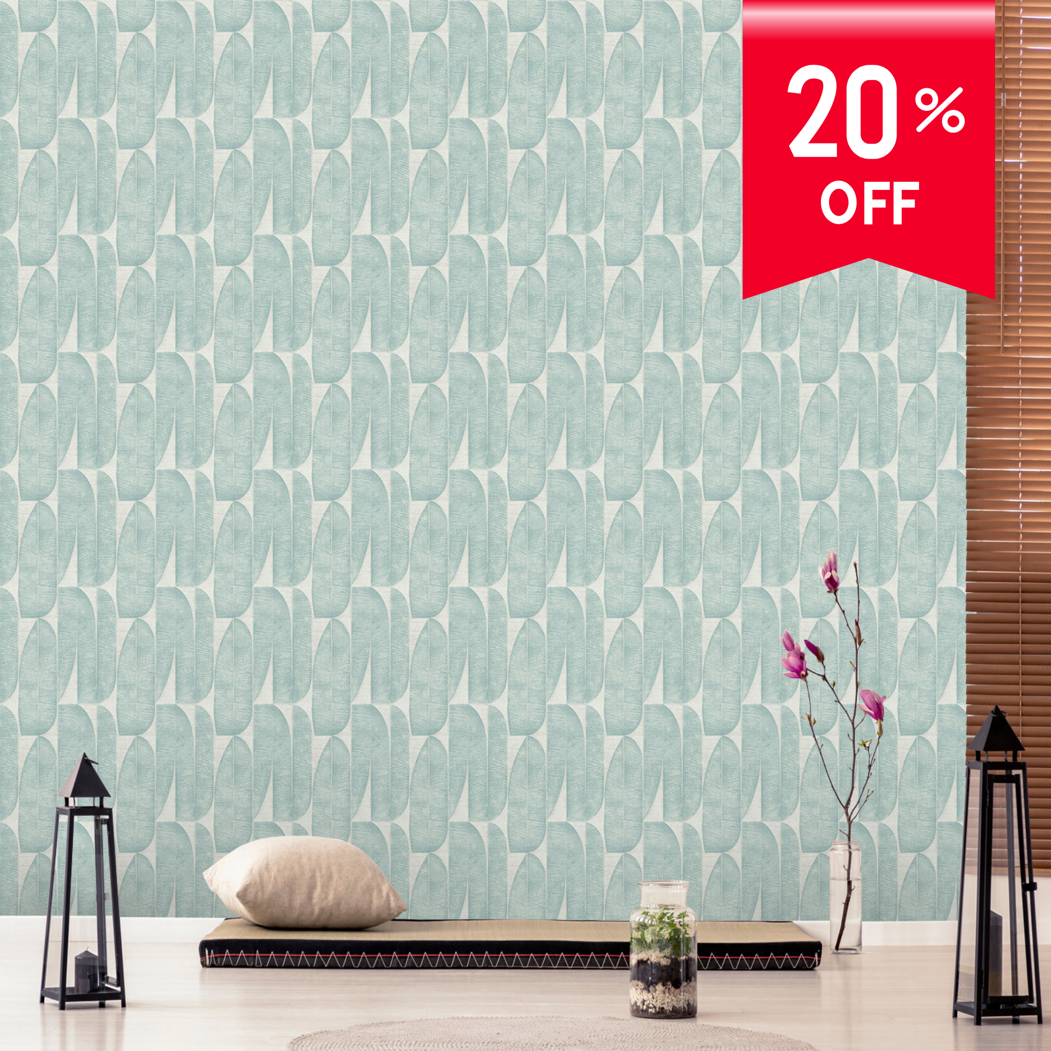 Distress Leaves Wallpaper Roll — Stories of Life by Excel | 5 Colourways