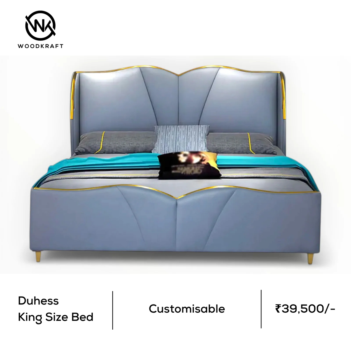 Duchess Upholstered Bed | King & Queen Size | Storage options | Customisable Fabric & Finish