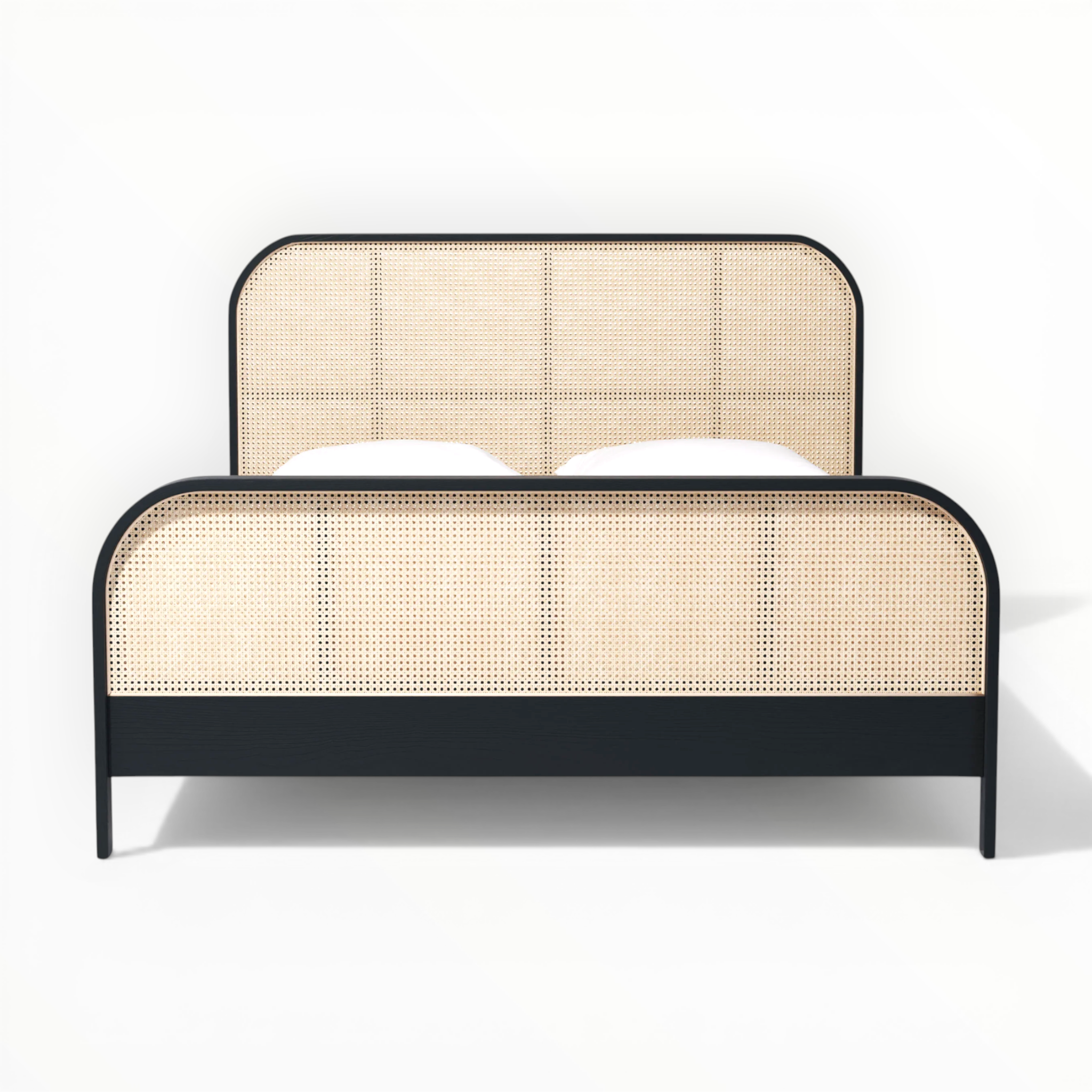 Essence | Teakwood & Rattan Bed | King & Queen Size | Hydraulic & Box Storage | Handcrafted in Hyderabad