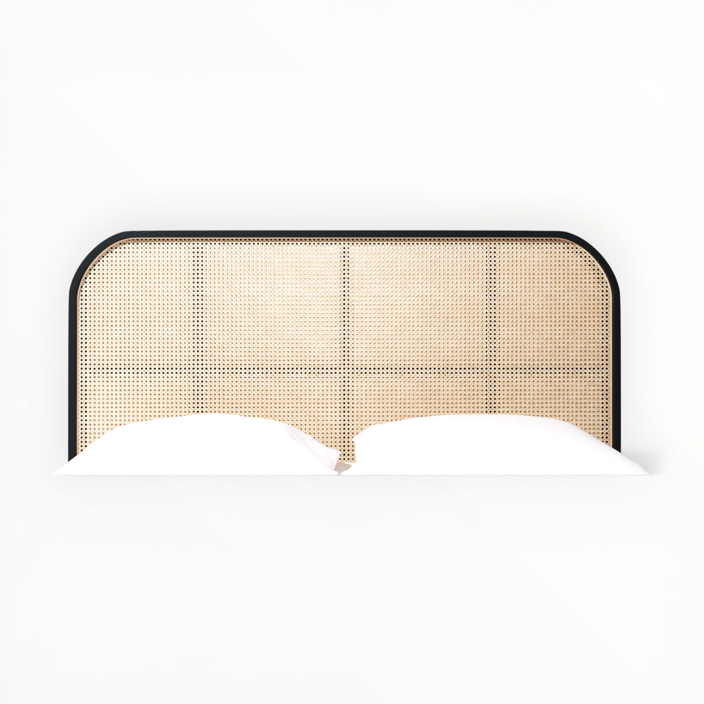Essence | Teakwood & Rattan Bed | King & Queen Size | Hydraulic & Box Storage | Handcrafted in Hyderabad