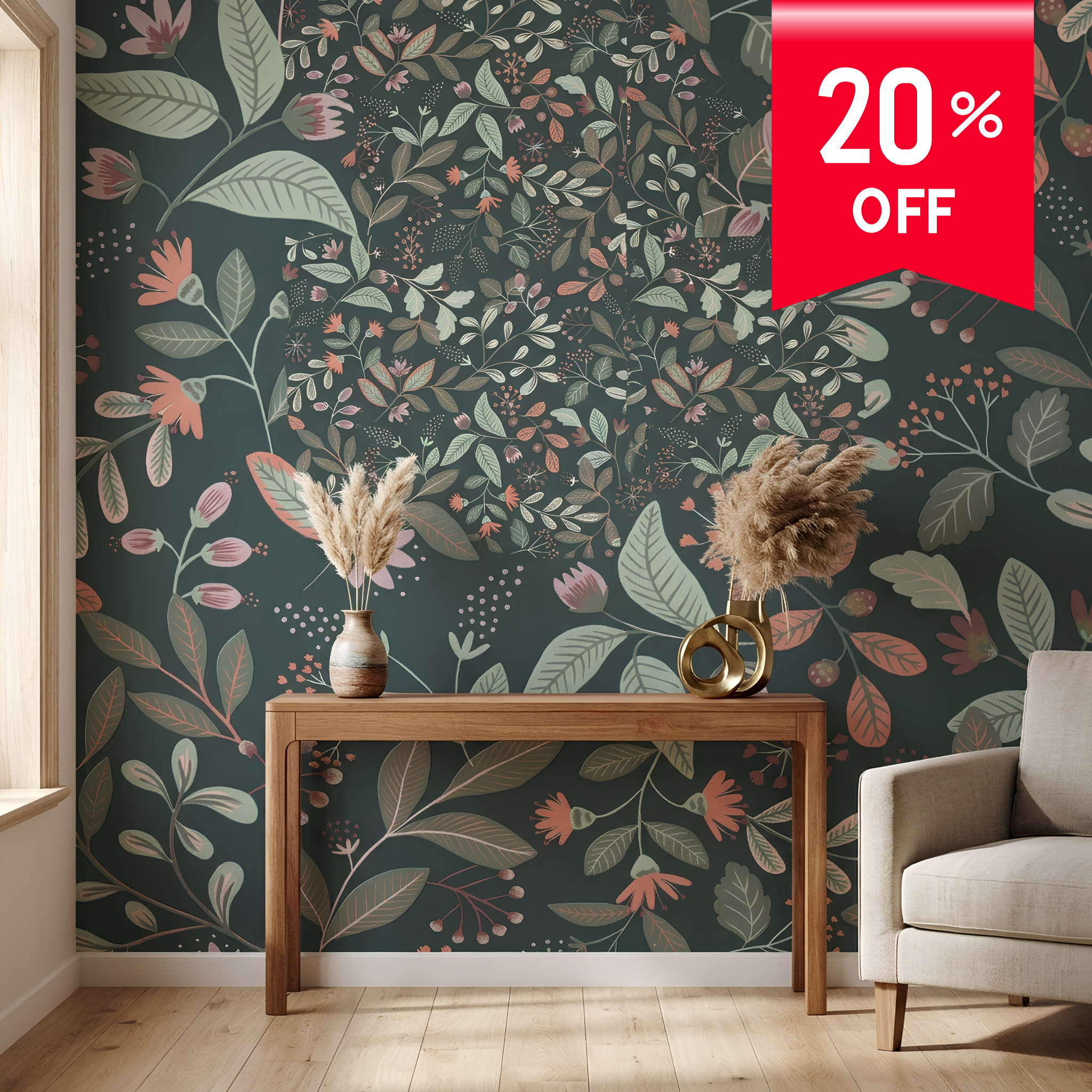 Essentiel Botanical Wallpaper Roll