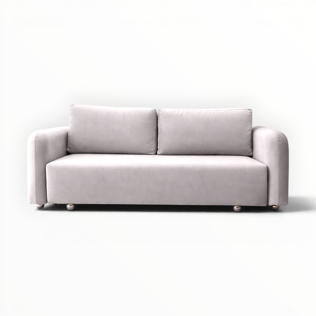 Gray sofa on a white background