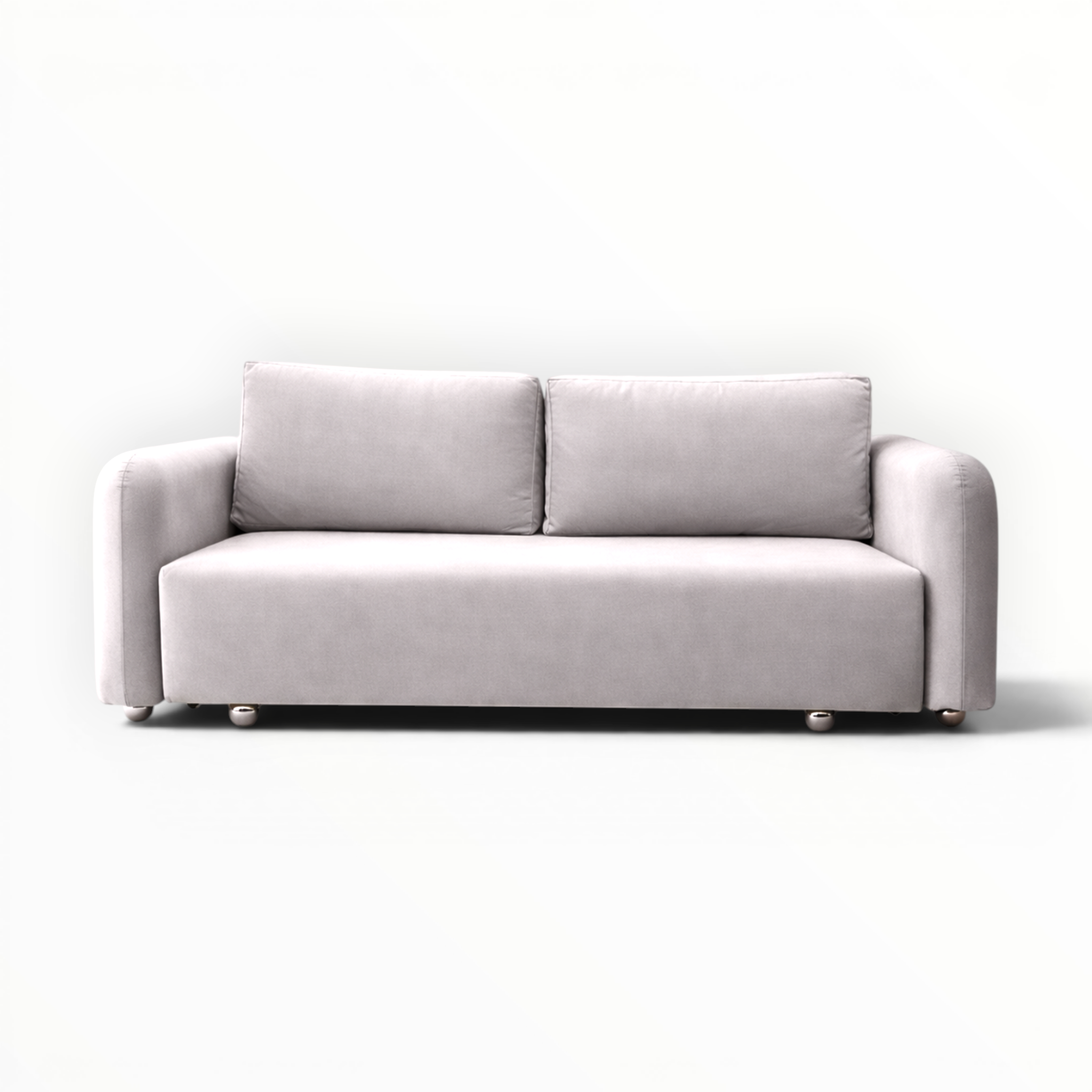 Gray sofa on a white background