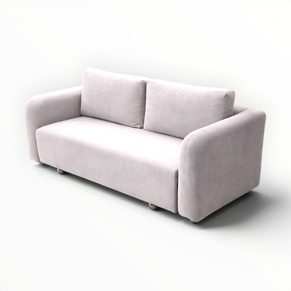Gray sofa on a white background