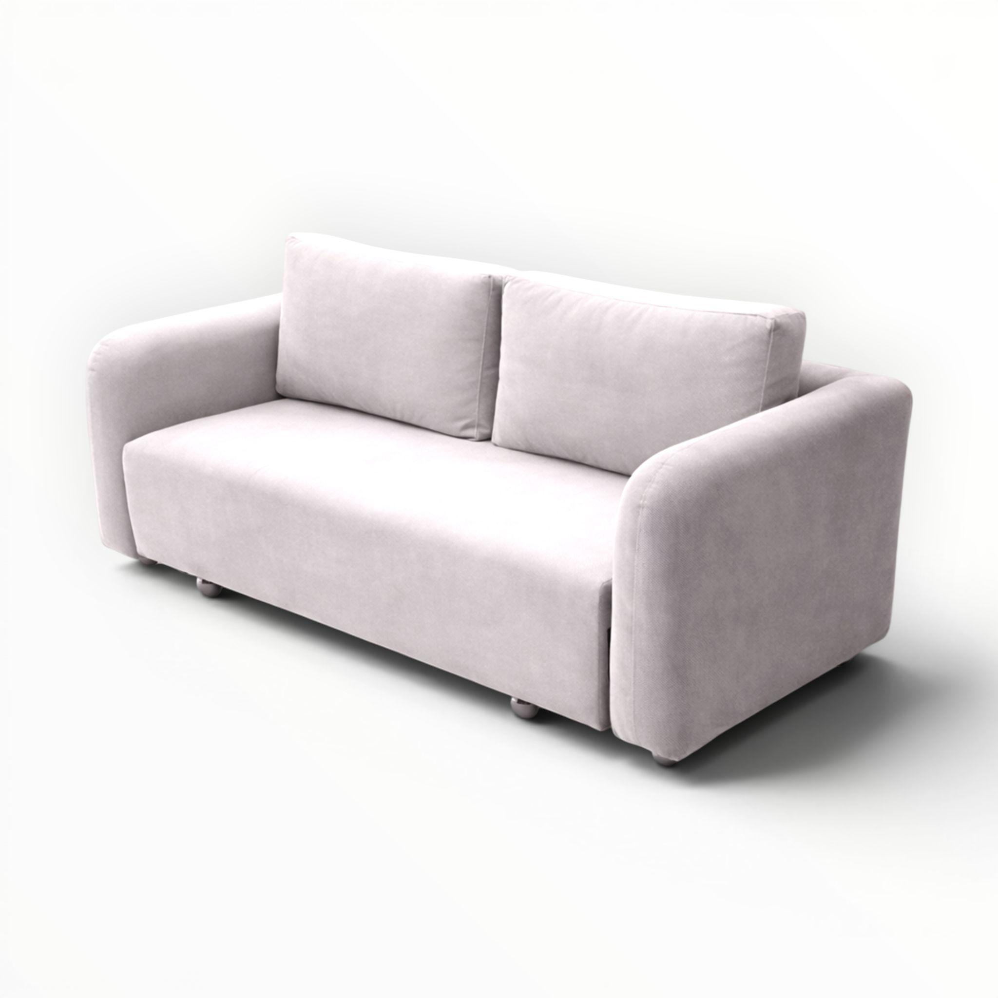 Gray sofa on a white background