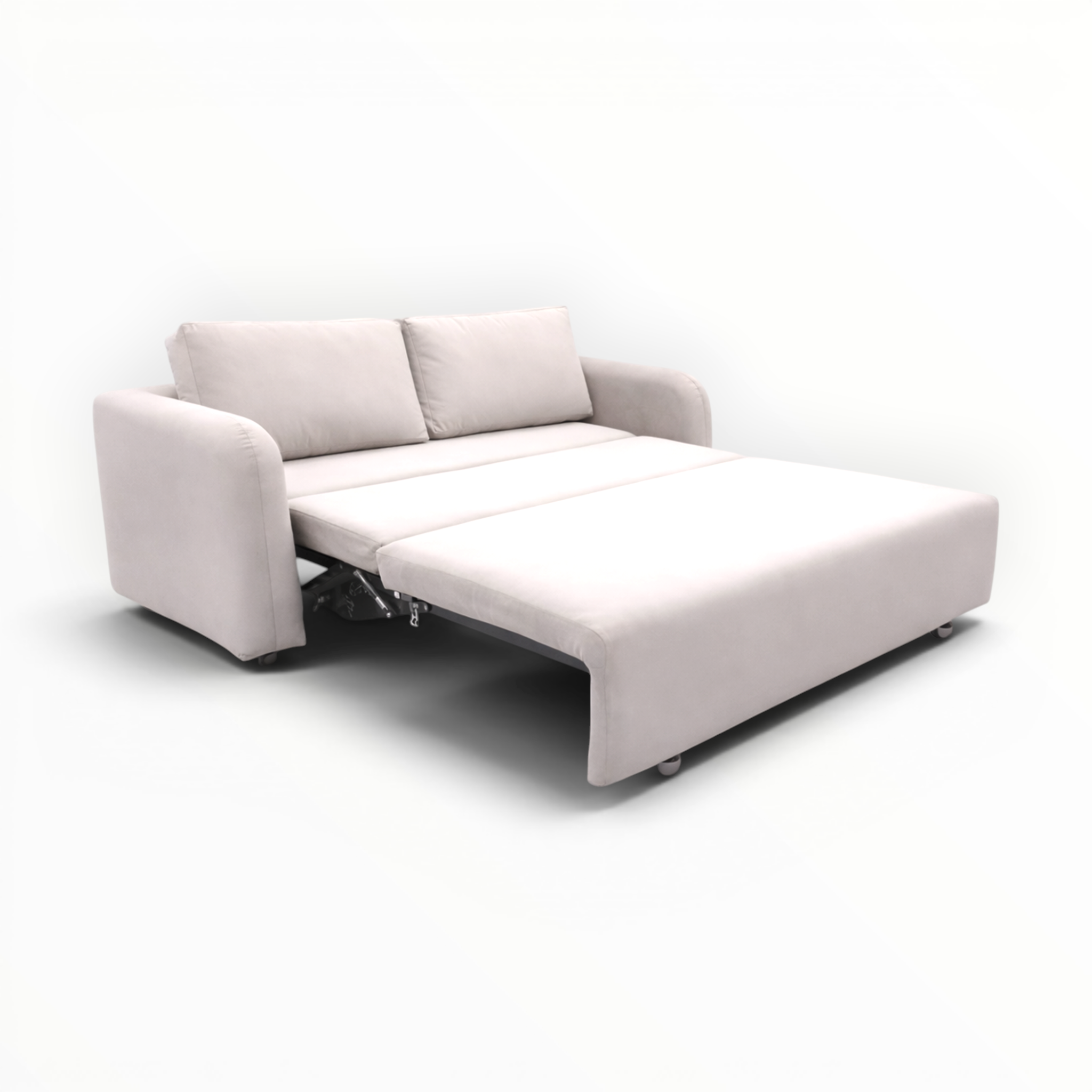 White sofa bed on a white background