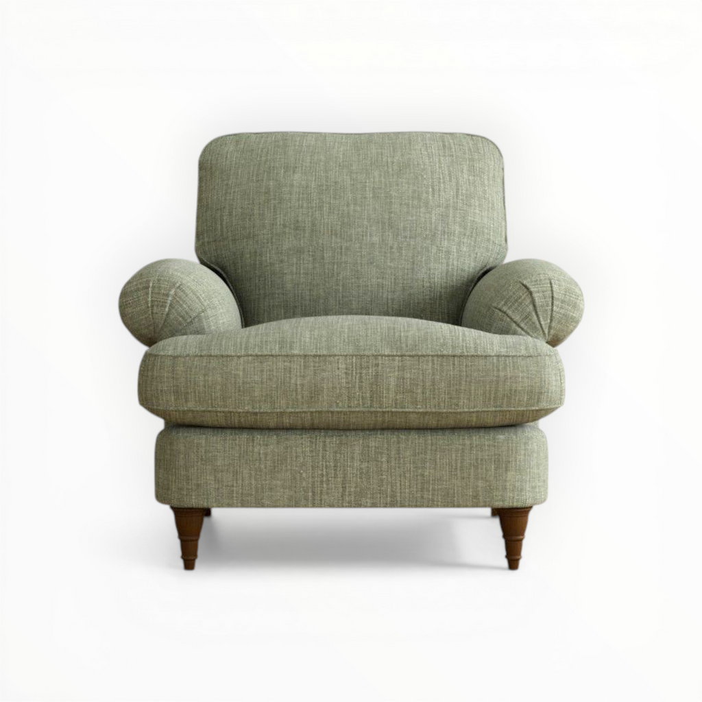 Howard Armchair | Classic Roll-Arm Upholstered Armchair