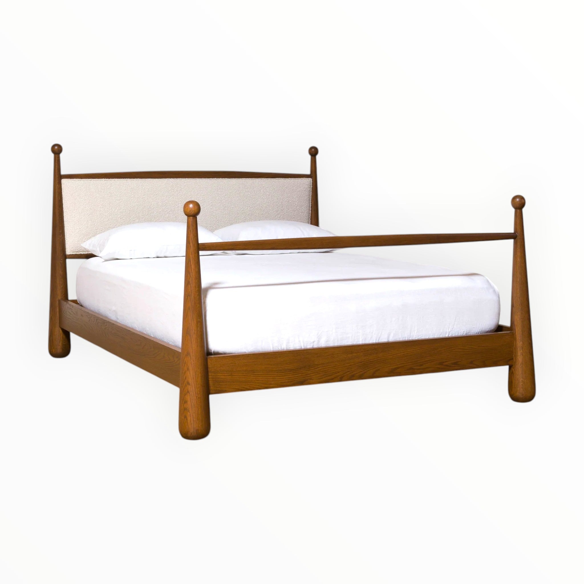 Mejasteak solid teakwood four poster bed — king size, full-height corner posts, handcrafted in Hyderabad