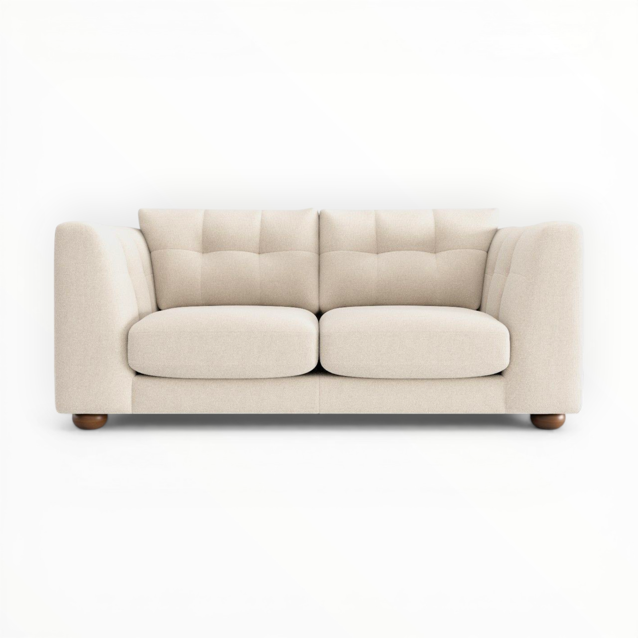 Beige sofa on a white background