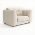Beige sofa on a white background