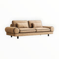 Prado 3 Seater Sofa in grey velvet with gold legs – Woodkraft Studio Hyderabad