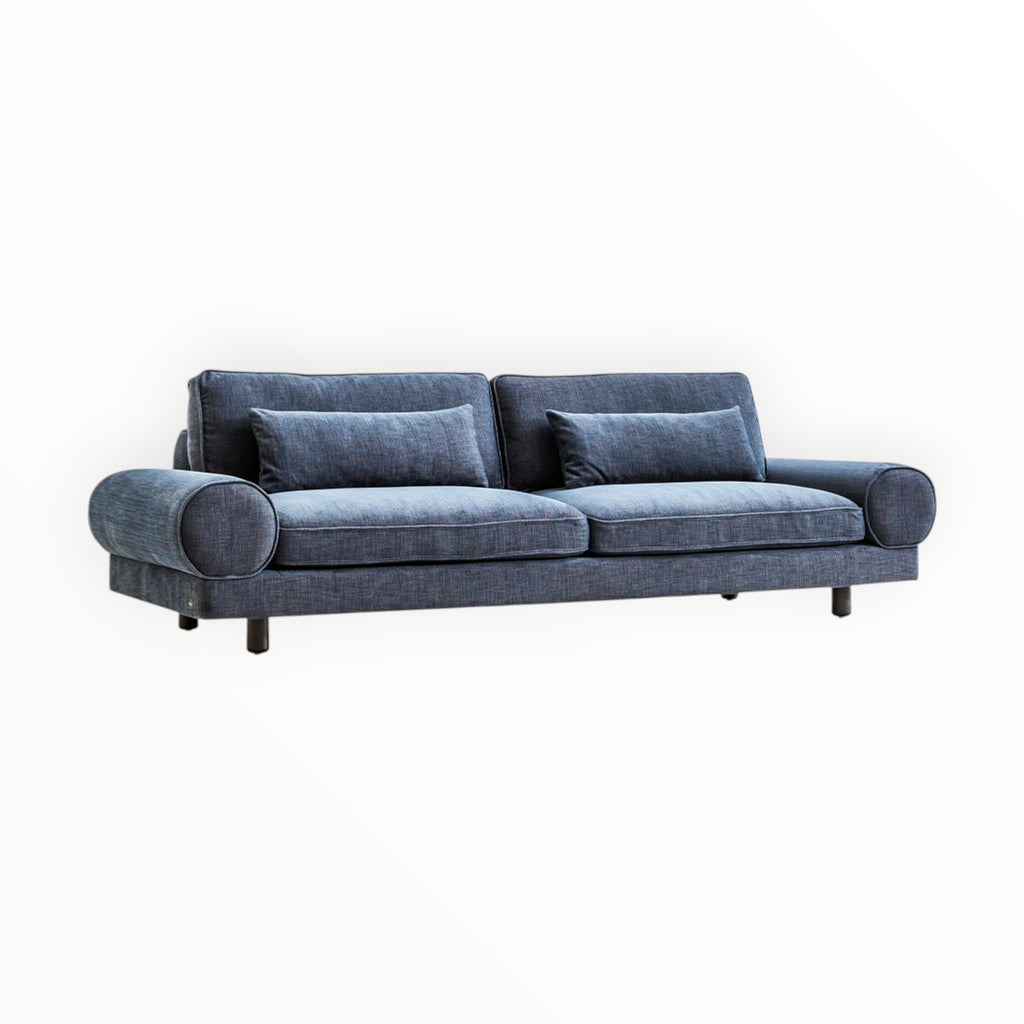 Prado sofa side view – premium fabric 3 seater sofa Hyderabad