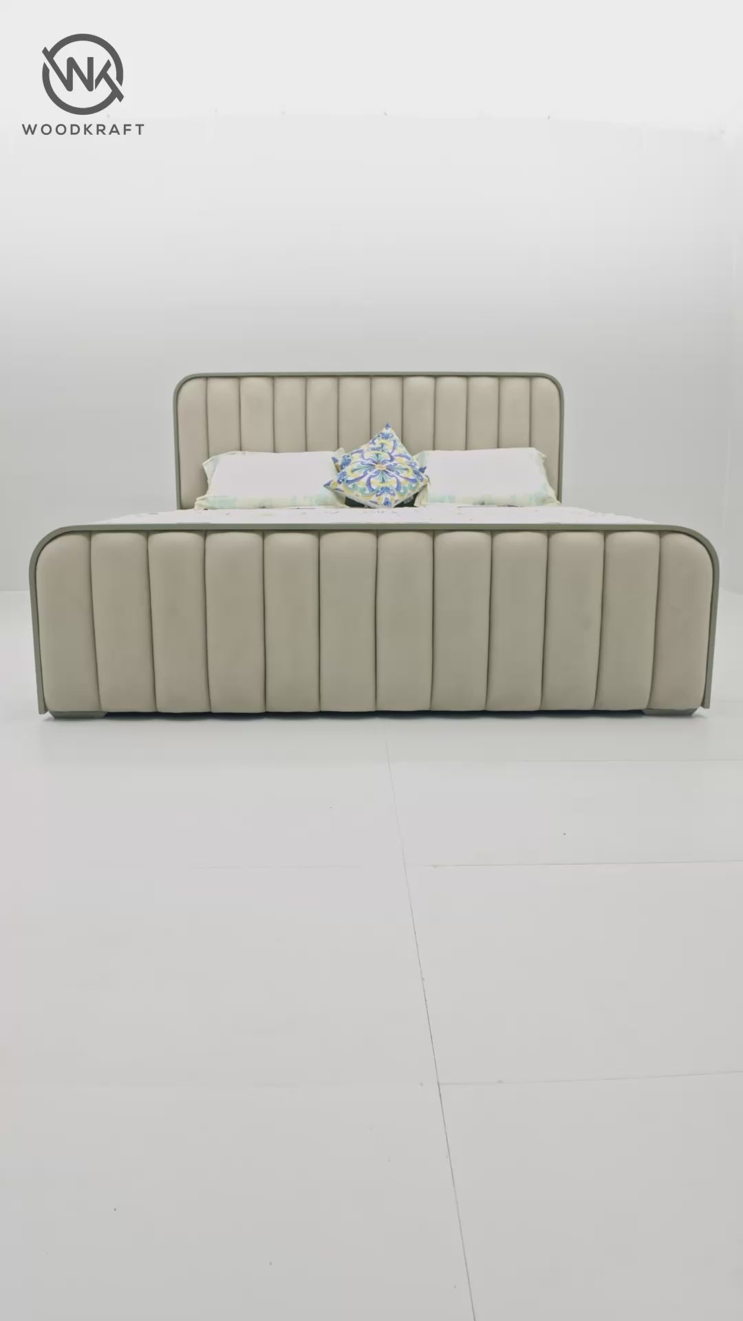 Ripple upholstered bed from woodkraft