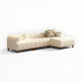 Beige sectional sofa on a white background