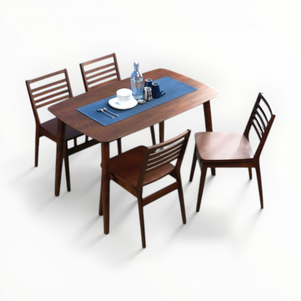 Pristine Dining Set | Teakwood | 4 & 6 Seater | Wooden, Marble & Onyx Top