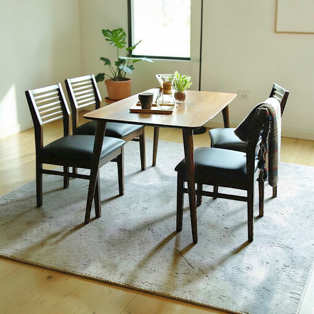 Pristine Dining Set | Teakwood | 4 & 6 Seater | Wooden, Marble & Onyx Top