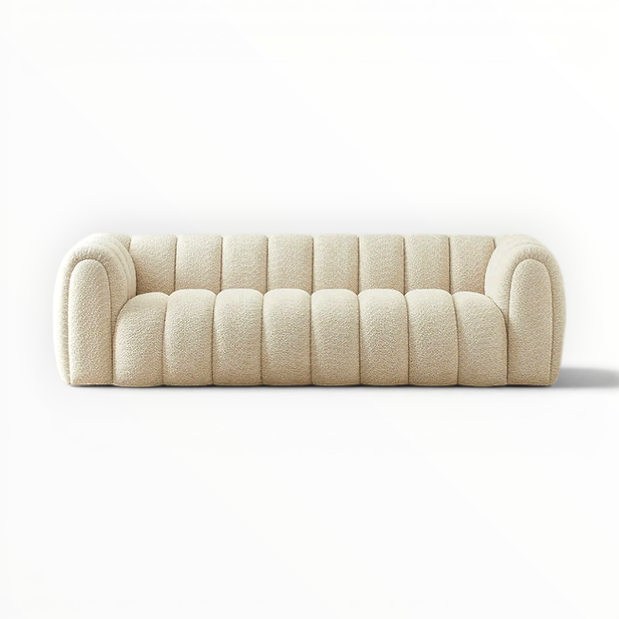 Beige sofa on a white background