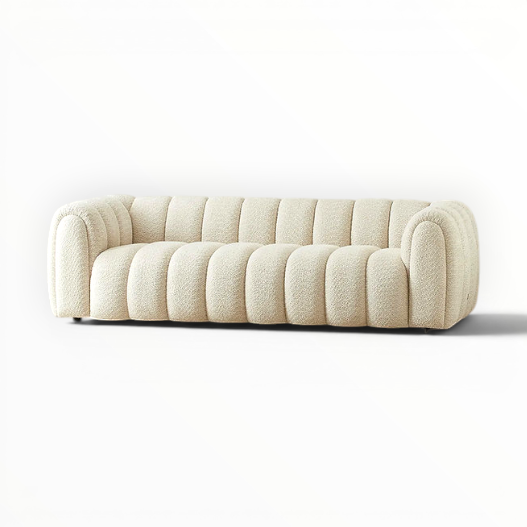 Beige sofa on a white background