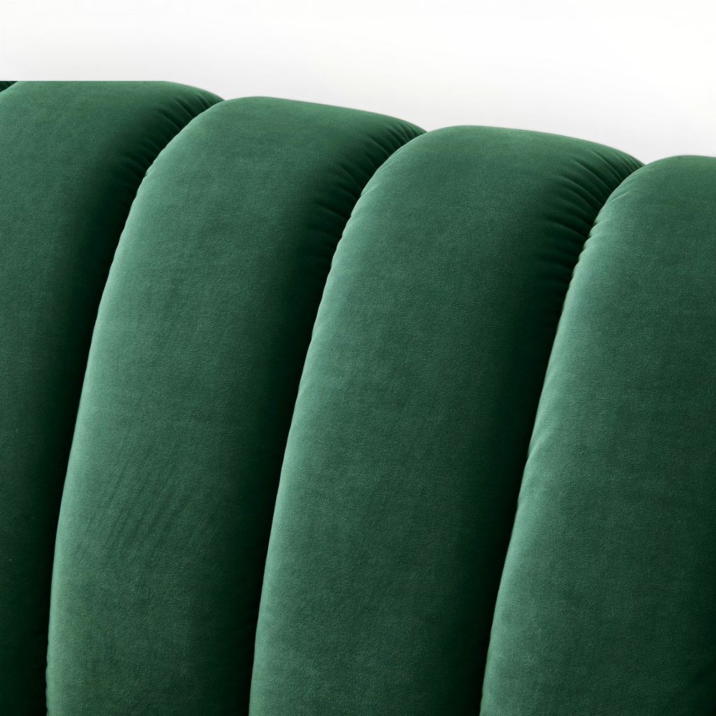 Ritz Sofa — Channel Tufted Velvet 3 Seater | Made to Order in Hyderabad