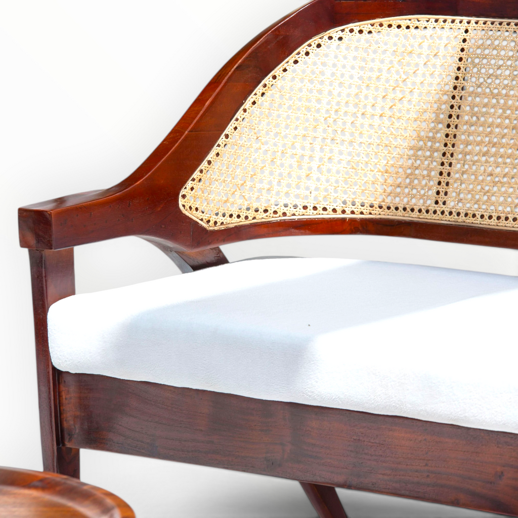 Sable PVC Rattan Teakwood Loveseat