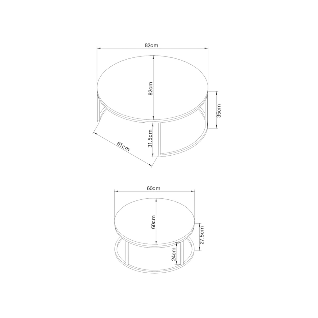 Technical drawing of a cylindrical object with dimensions labeled