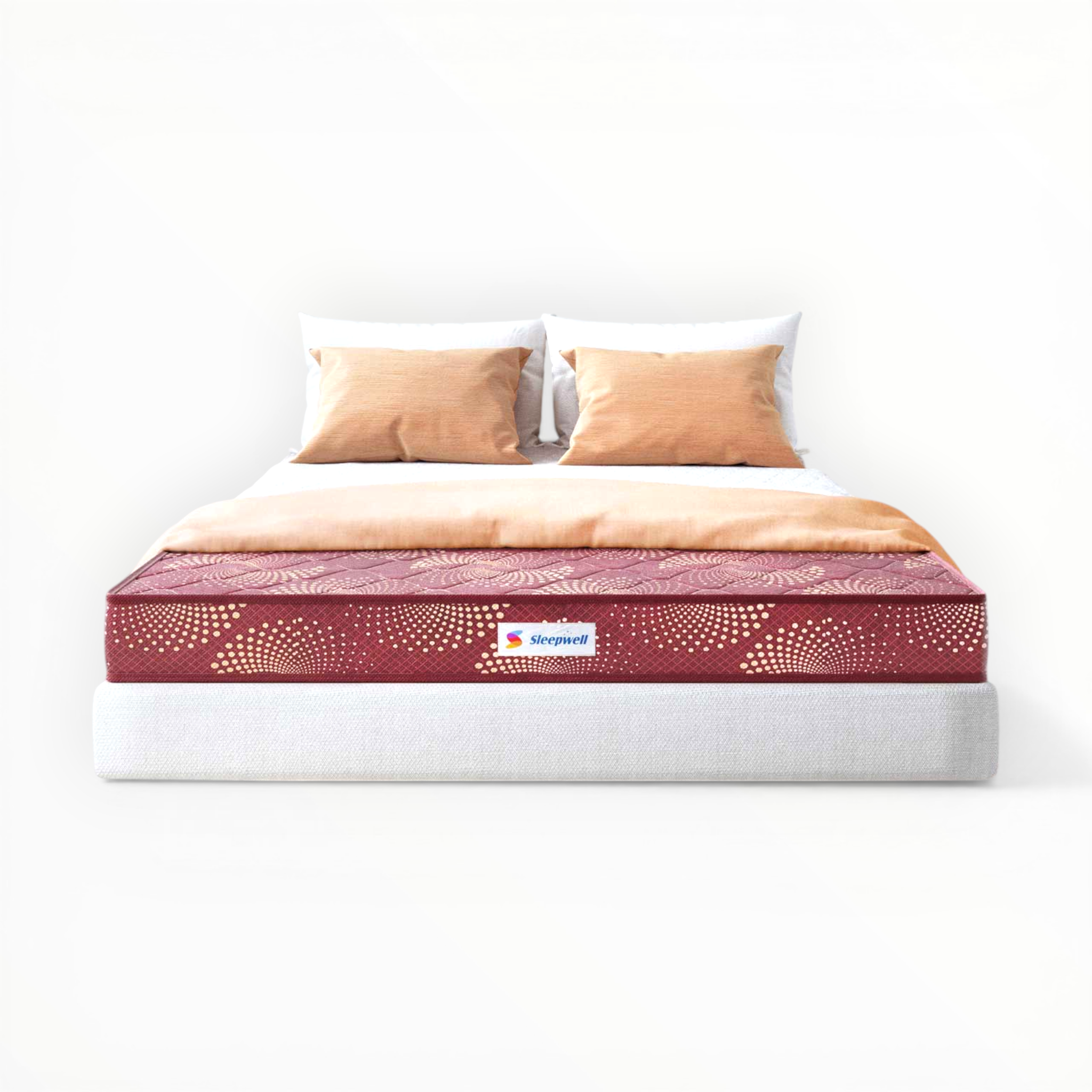 Mattress with a brand logo on a white background
Sleepwell Cheer Mattress – Authorised Dealer Hyderabad