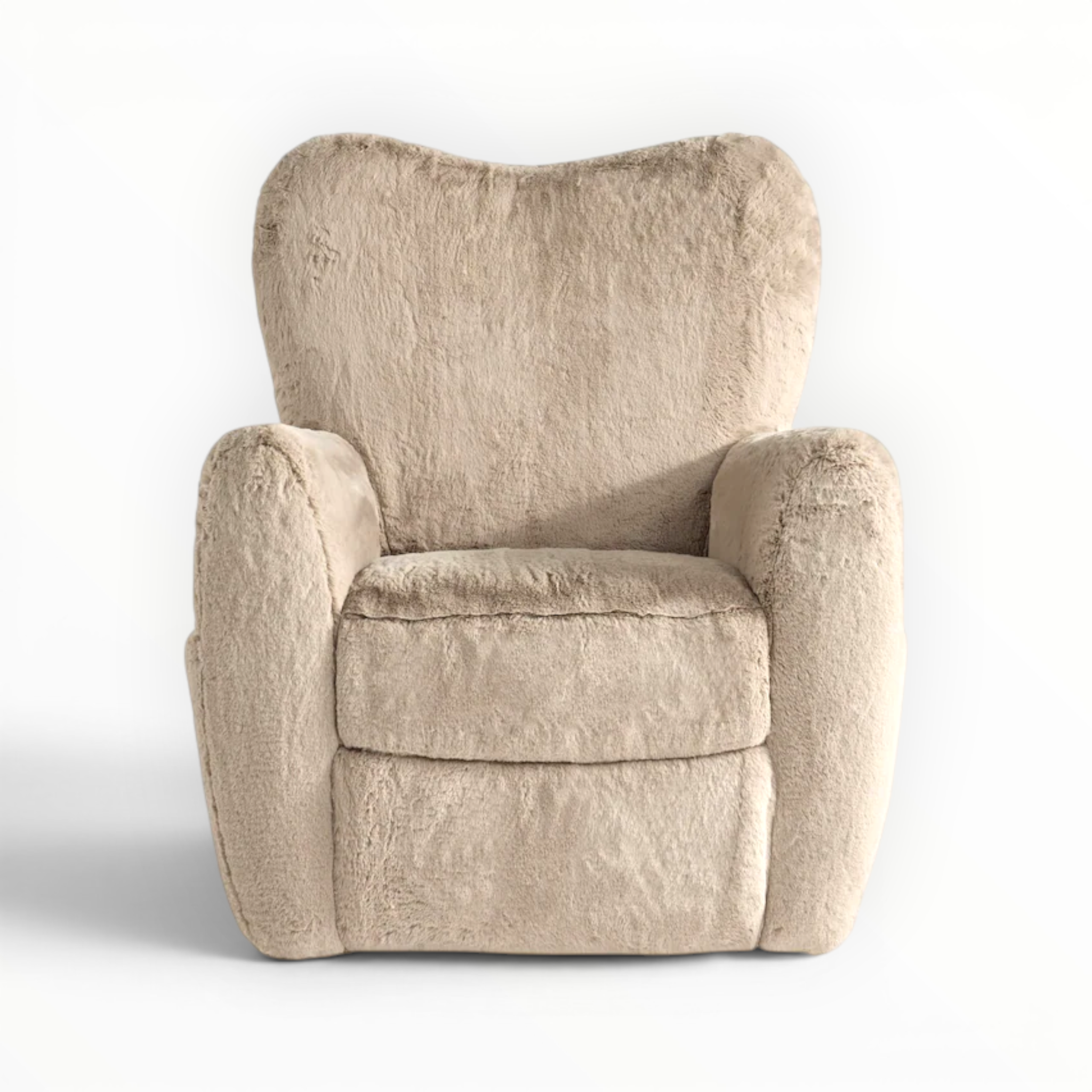 Beige armchair on a white background
