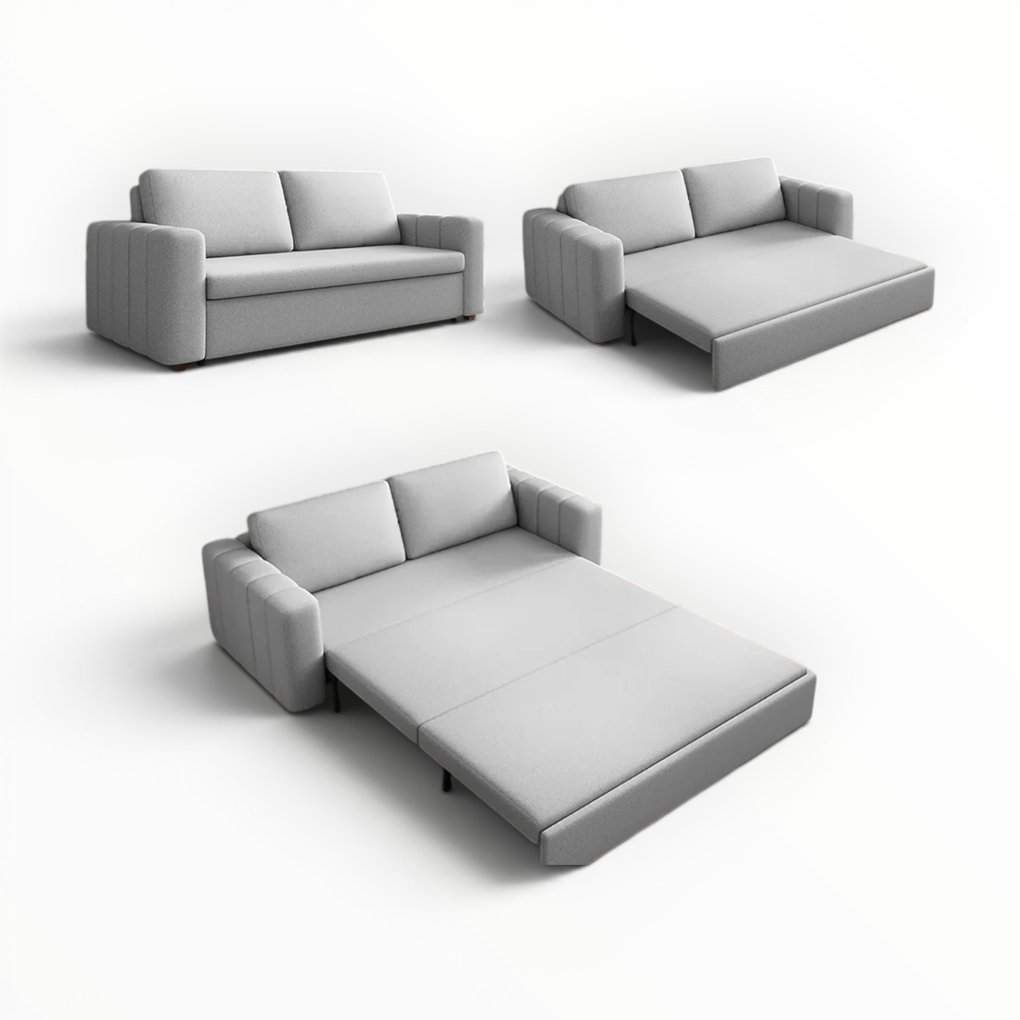 Trifold 3 Seater Sofa Cum Bed — Triple Fold Sleeper Sofa