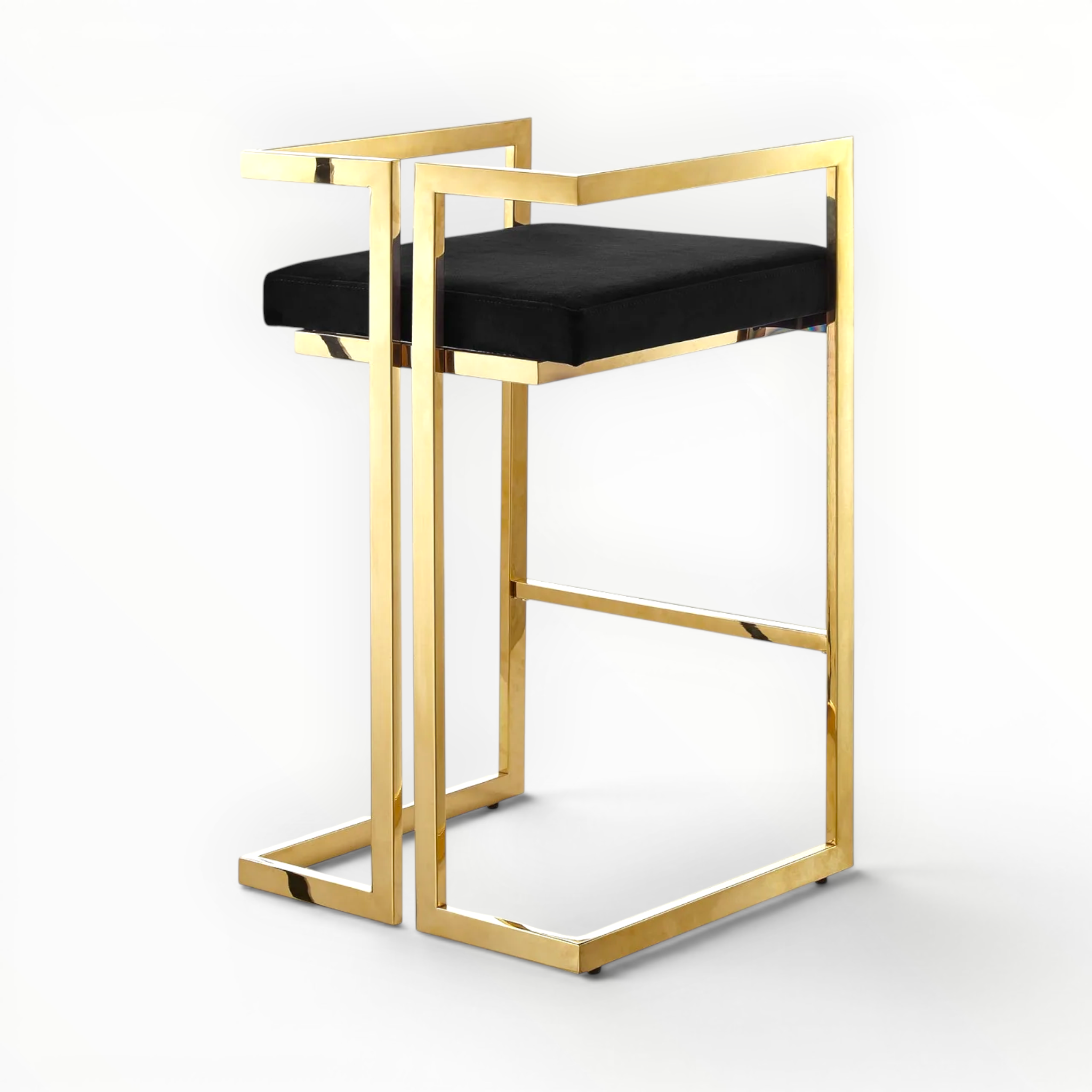Vance Steel Bar Stool – Customisable PU Finish