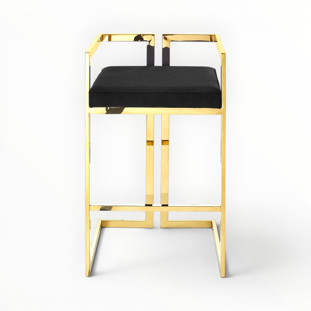 Vance Steel Bar Stool – Customisable PU Finish